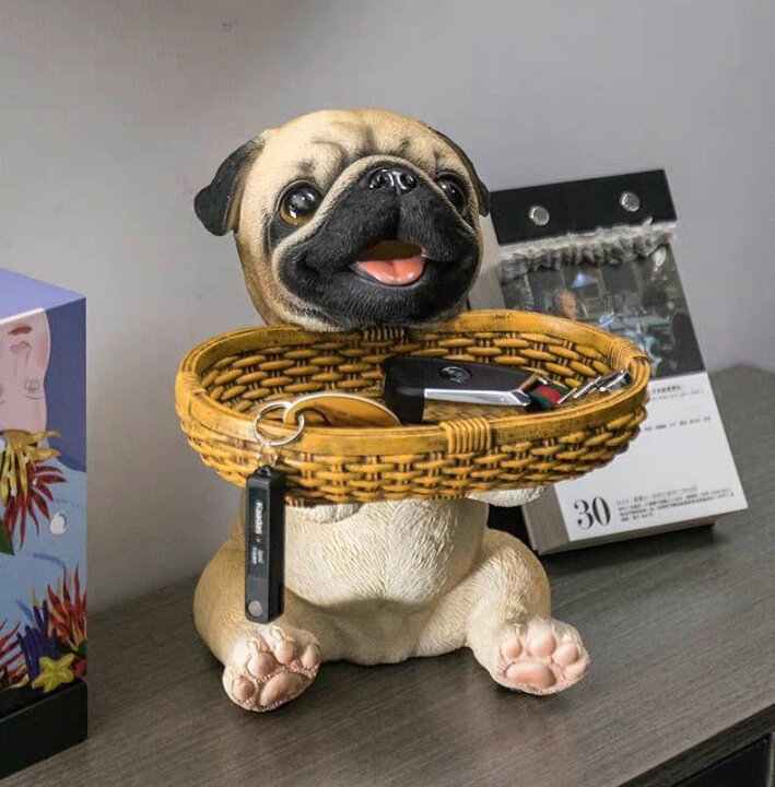 楽天市場】A024730パグ雑貨 パグ 置物 小物入れドッグ 犬 収納ボックス  