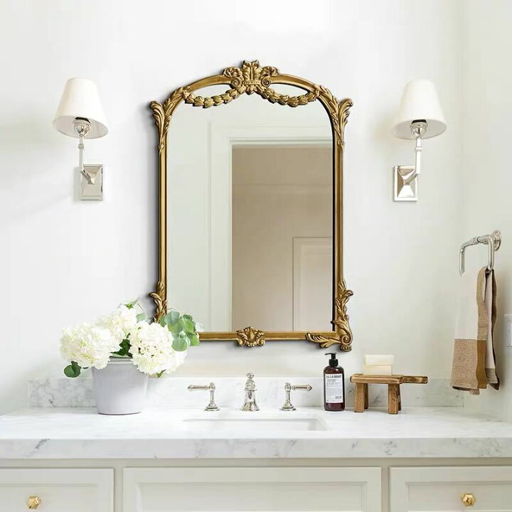 楽天市場】A028303高級豪華鏡 アンティーク調 壁掛け鏡 壁掛け 壁掛け  