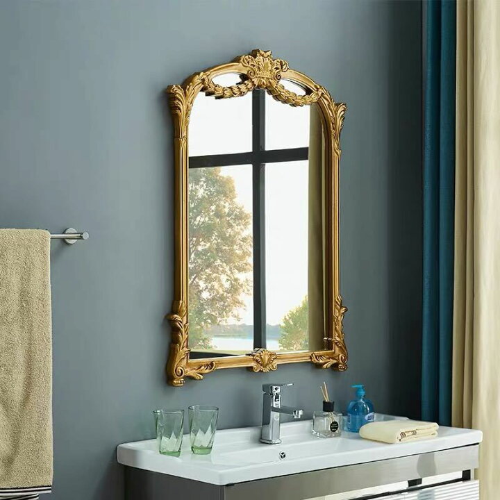 楽天市場】A028303高級豪華鏡 アンティーク調 壁掛け鏡 壁掛け 壁掛け  