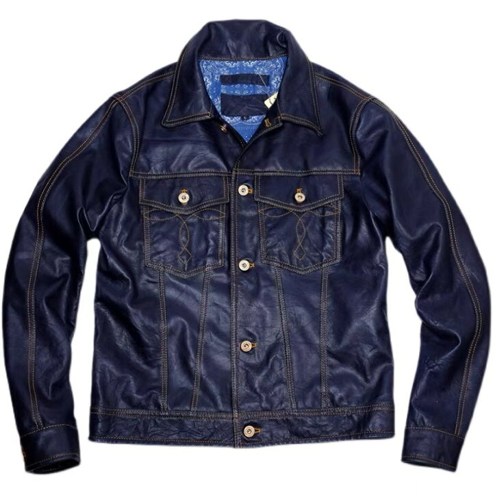 楽天市場】A049255インディゴ カウハイド サードタイプ Gジャン  