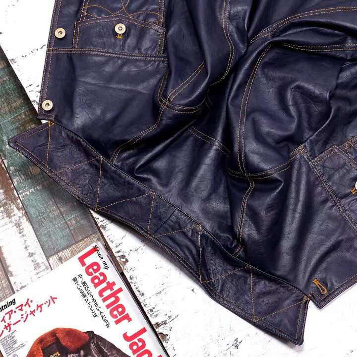 楽天市場】A049255インディゴ カウハイド サードタイプ Gジャン  