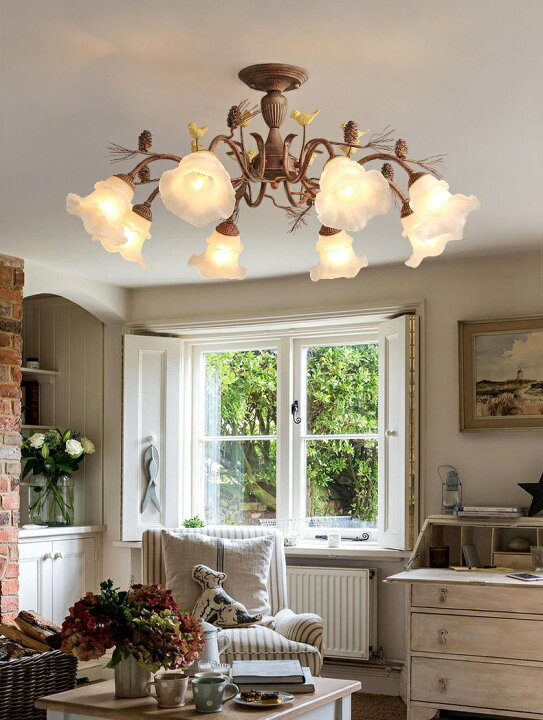 楽天市場】A053104L48-8ガラス.ペンダントライト．洋風照明  