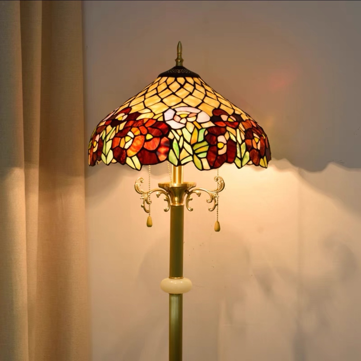 照明器具 ステンドグラスランプ 天井照明 - フロアライト・フロア 