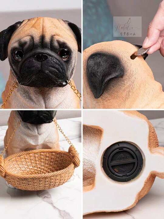 楽天市場】A001780パグ雑貨 パグ 置物 小物入れドッグ 犬 収納ボックス  