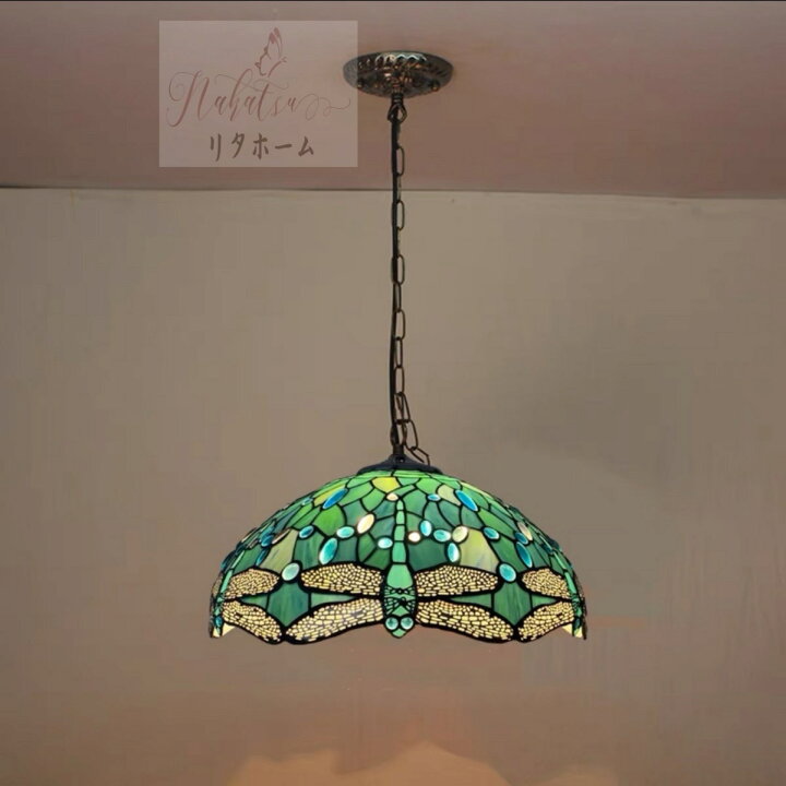 楽天市場】ステンドグラス ペンダントライト豪華天井照明ステンド 
