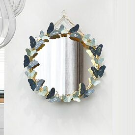 M42壁掛け鏡 部屋飾り 壁掛け 壁掛けミラー ウォールミラー 高級豪華鏡 鉄工芸品 アンティーク調