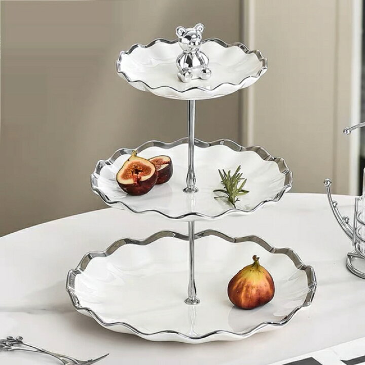 楽天市場】A018320ケーキ スタンド プレート 3段セット アフタヌーン  