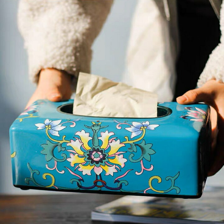 楽天市場】A018646高級感のある ティッシュケース 陶器ティッシュ  