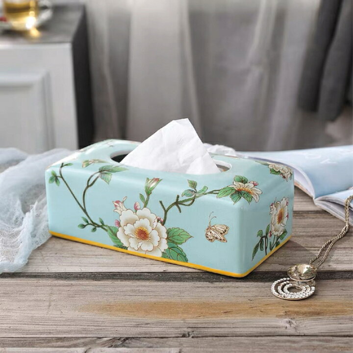 楽天市場】A018655高級感のある ティッシュケース 陶器ティッシュ  