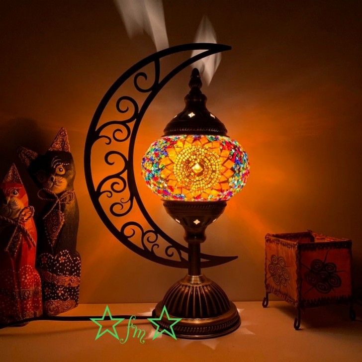 楽天市場】ボヘミア調トルコテーブルランプ モロッコ風照明スタンド