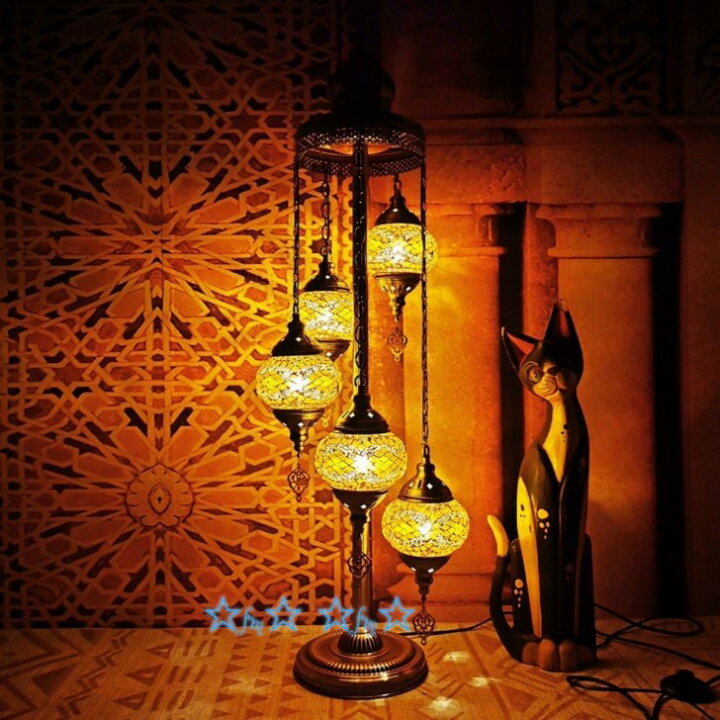 楽天市場】A0262175灯モザイクランプ フロアスタンド トルコランプ  