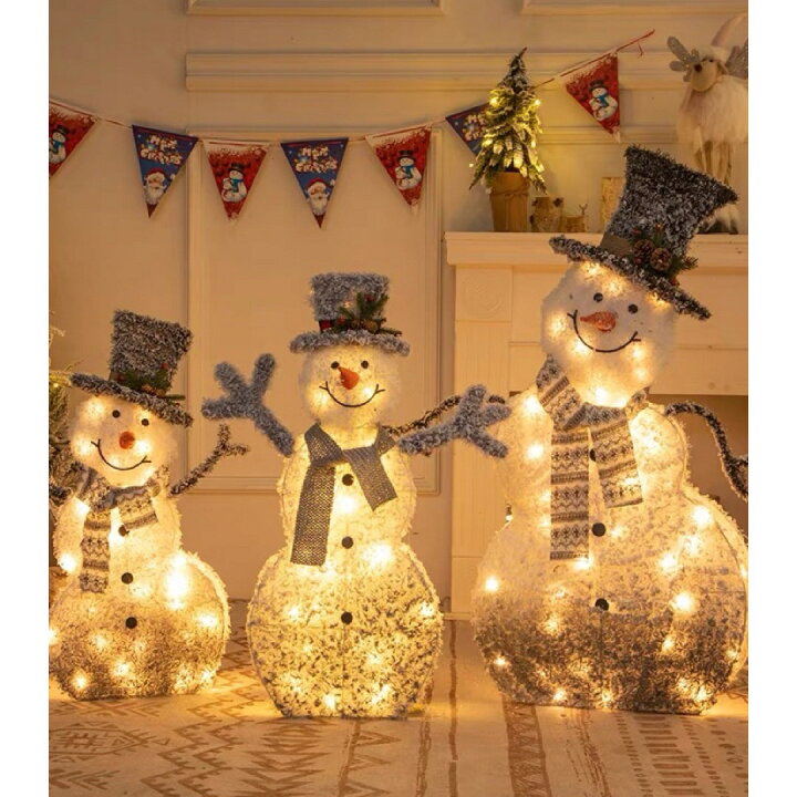 楽天市場】A031213雪だるま スノーマン モチーフライトクリスマス  