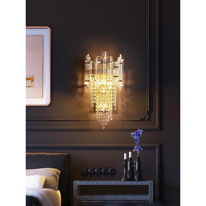 楽天市場】A060915高級感 水晶 壁掛け照明 壁掛け灯 ブラケットライト  