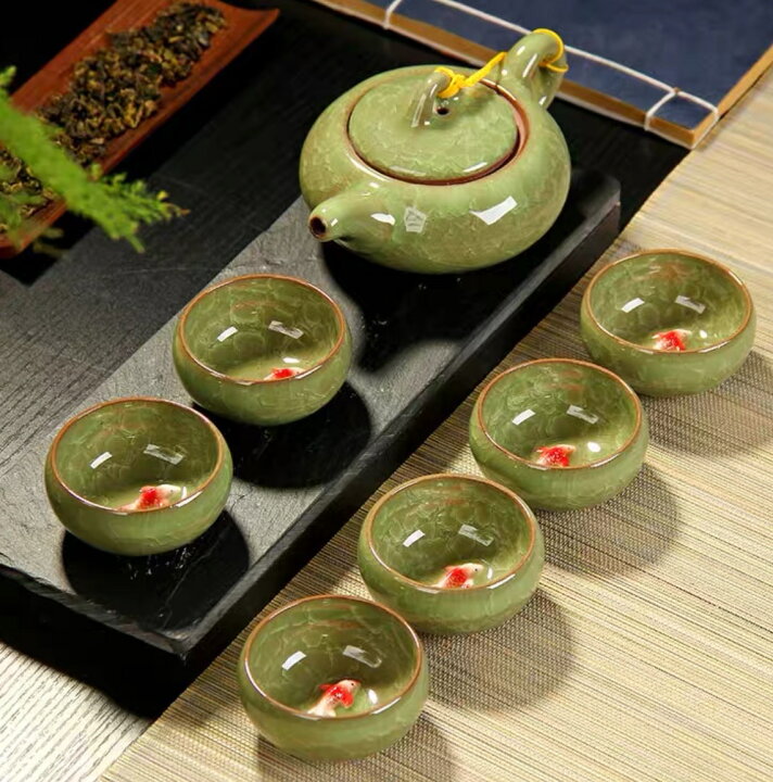 楽天市場】6客茶器揃 茶器セット お茶 陶器 湯呑み 急須茶器セット 