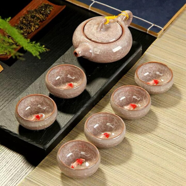 楽天市場】6客茶器揃 茶器セット お茶 陶器 湯呑み 急須茶器セット 