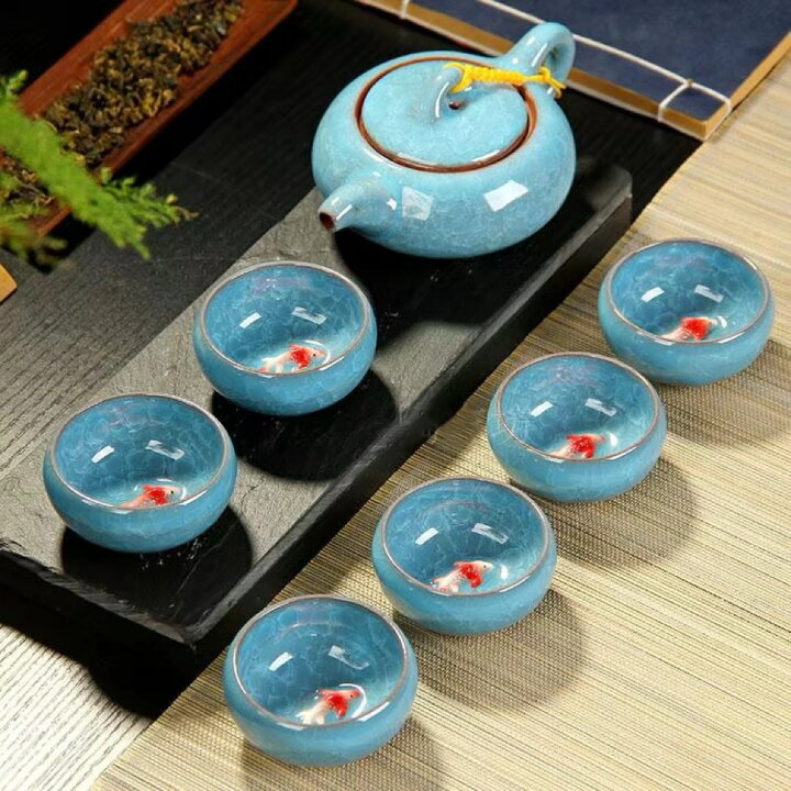楽天市場】6客茶器揃 茶器セット お茶 陶器 湯呑み 急須茶器セット 