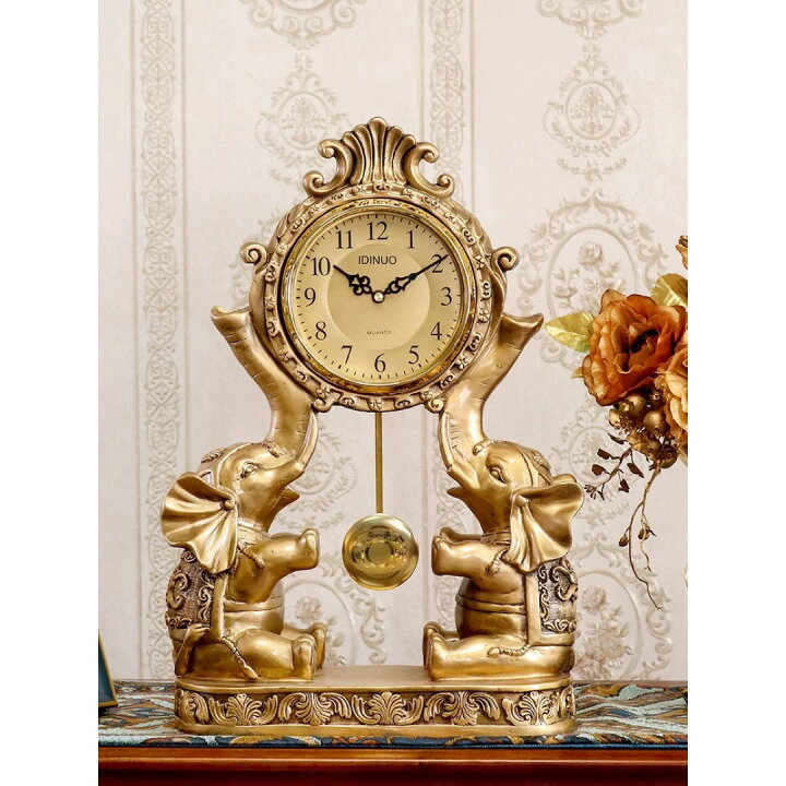 楽天市場】A032201高級感テーブルクロック 置き時計 クロック 置時計  