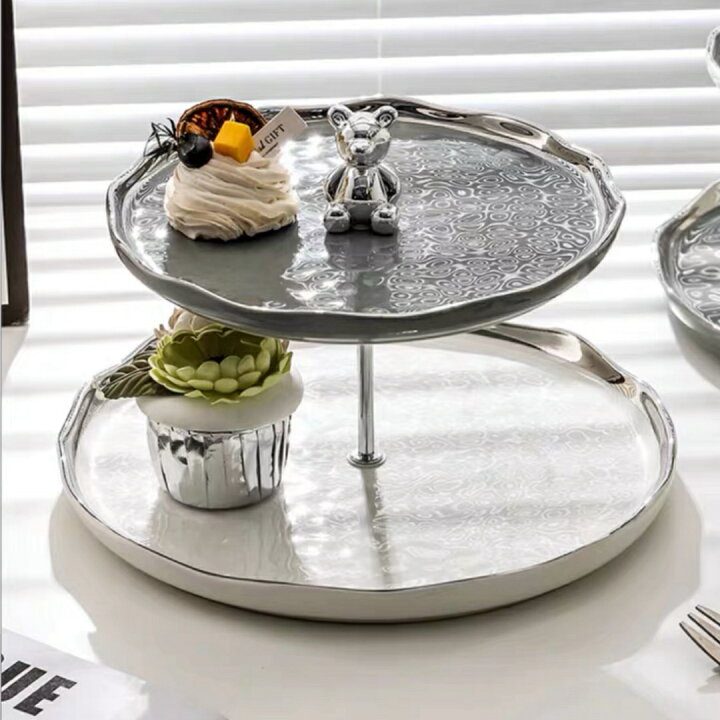 楽天市場】A037693ケーキ スタンド プレート2段セット アフタヌーン  