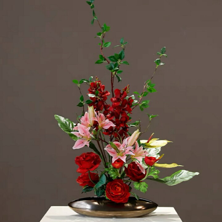 楽天市場】造花 盆栽 インテリアフラワー お部屋の装飾 フラワーポット  