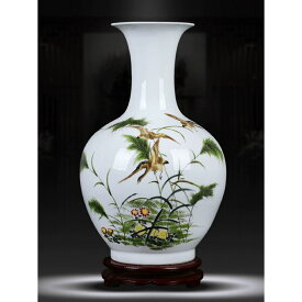 景徳鎮花瓶 かびん 花器 花入れフラワーベース花柄 高級感 置物 陶磁器工芸