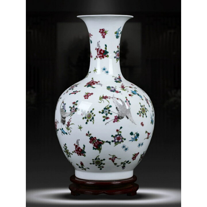 楽天市場】A038065景徳鎮花瓶 かびん 花器 花入れフラワーベース花柄  