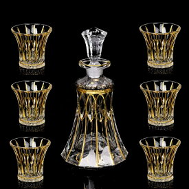 高級デカンタとグラスセット ガラス食器 ウイスキーグラス ロックグラス7点セット