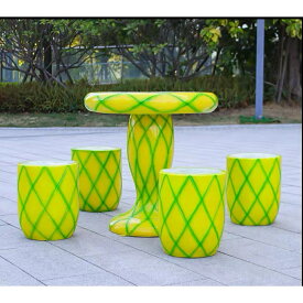 パイナップル テラス用 テーブル＆チェア4脚5点セット ガーデンチェア 庭屋外