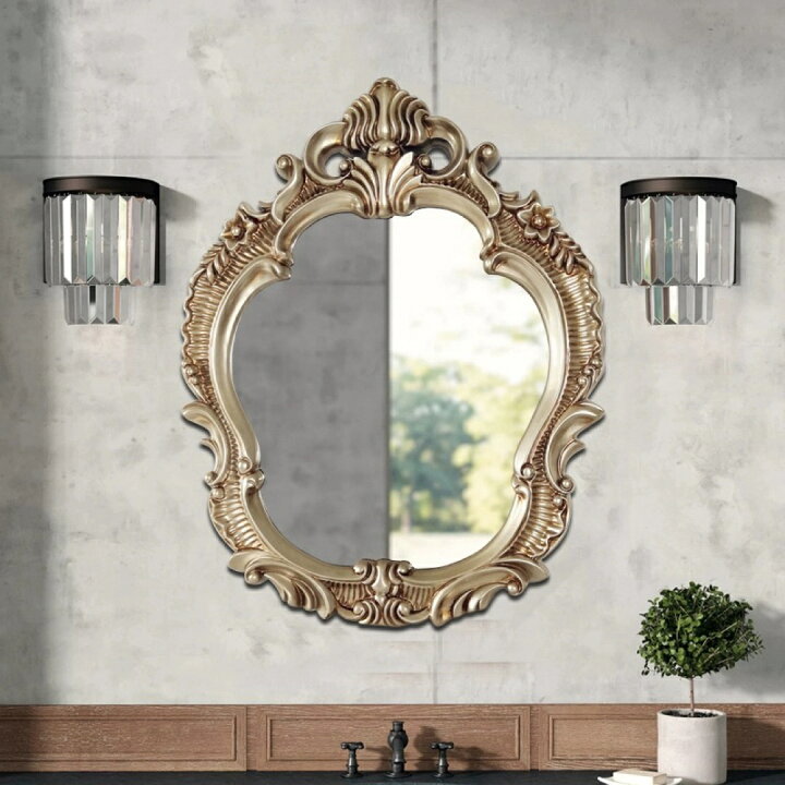 楽天市場】A038888高級感 豪華鏡 アンティーク調 壁掛け鏡 壁掛け  