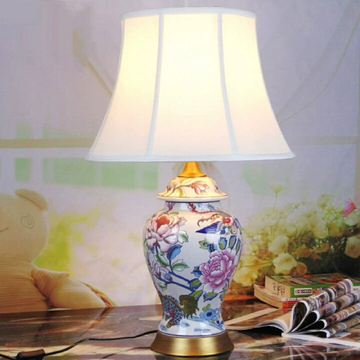 楽天市場】A039250花柄 照明スタンドライト テーブルランプ デスク  