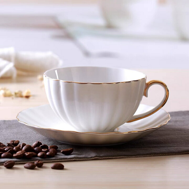 楽天市場】A039436西洋調ティーカップ セット 陶器 高級感 カップ  