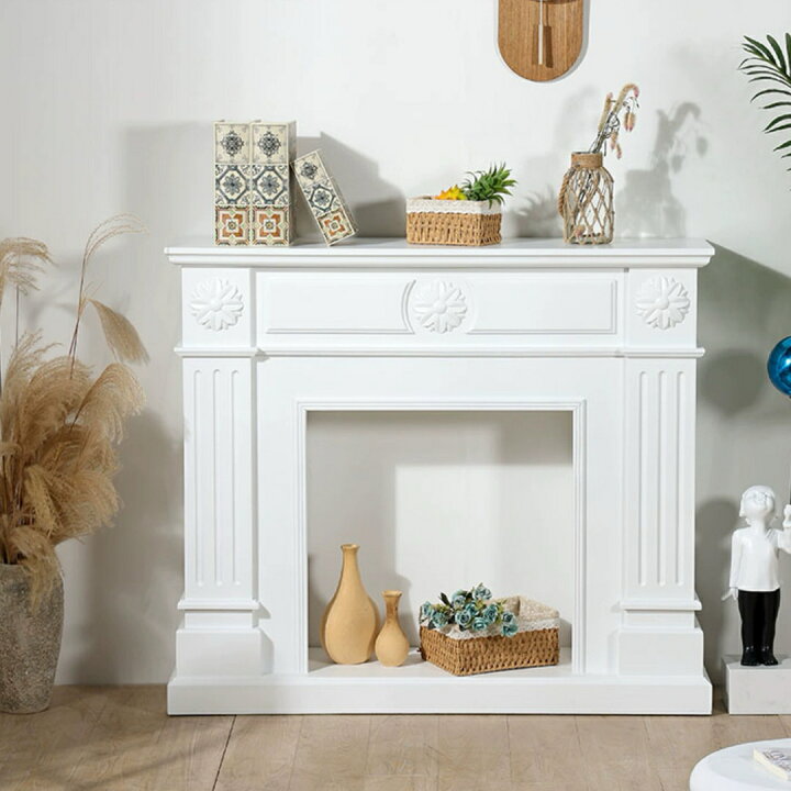 楽天市場】A033908玄関テーブル アンティーク調マントルピース型  