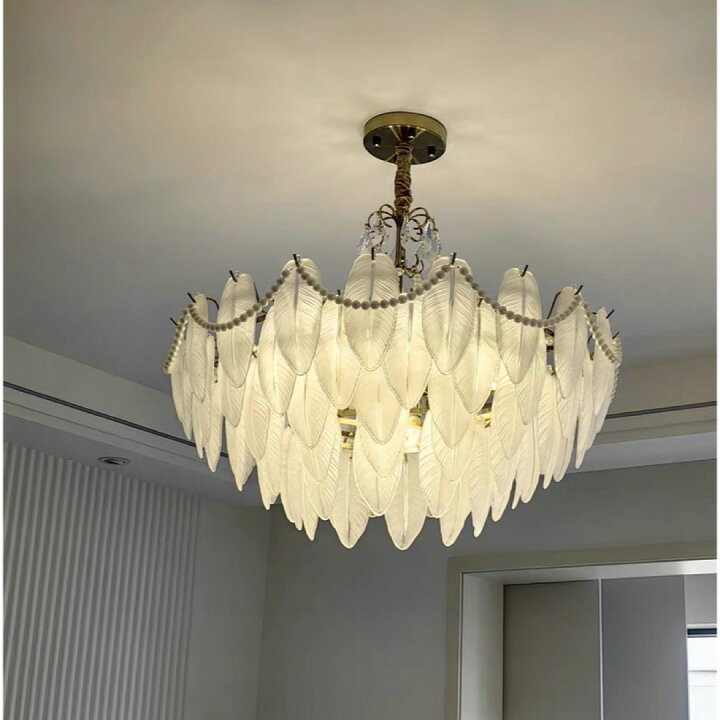 楽天市場】A034060パール 水晶シャンデリア LED ペンダントライト  