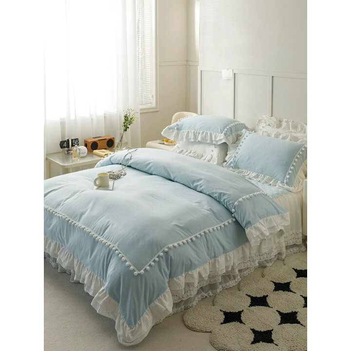 楽天市場】A034210ベッド用品4点セットボックスシーツ ベッドカバー  