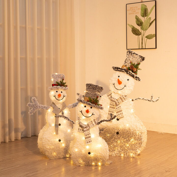 楽天市場】A031214雪だるま スノーマン モチーフライトクリスマス  