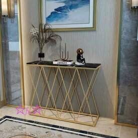 高級人造大理石サイドテーブル コンソールテーブル 玄関テーブル 花台 電話台 アンティーク調デザイン 幅80cm