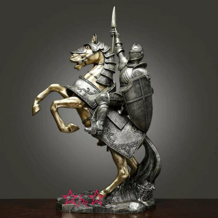 楽天市場】中世騎士 装飾品 騎士像ナイト インテリア置物 中世 