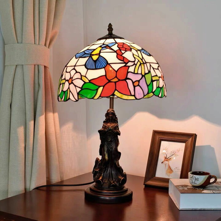 楽天市場】A011022ステンドグラスランプ 卓上スタンド 豪華テーブル  