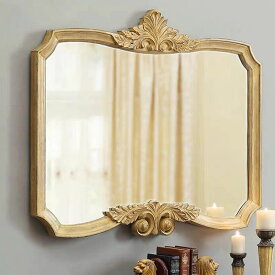 壁掛け鏡 壁掛け 壁掛けミラー ウォールミラ 110x70cm 高級豪華鏡 アンティーク調