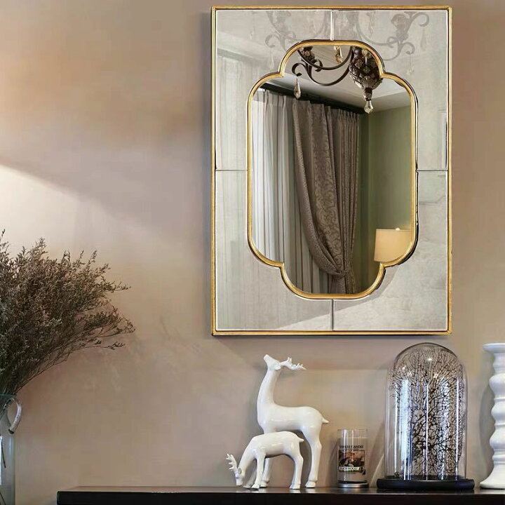 壁掛け鏡 壁掛け 壁掛けミラー ウォールミラ 60x90cm 高級豪華鏡  