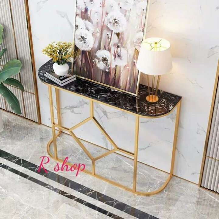 楽天市場】高級サイドテーブル ．人造大理石コンソールテーブル 玄関  