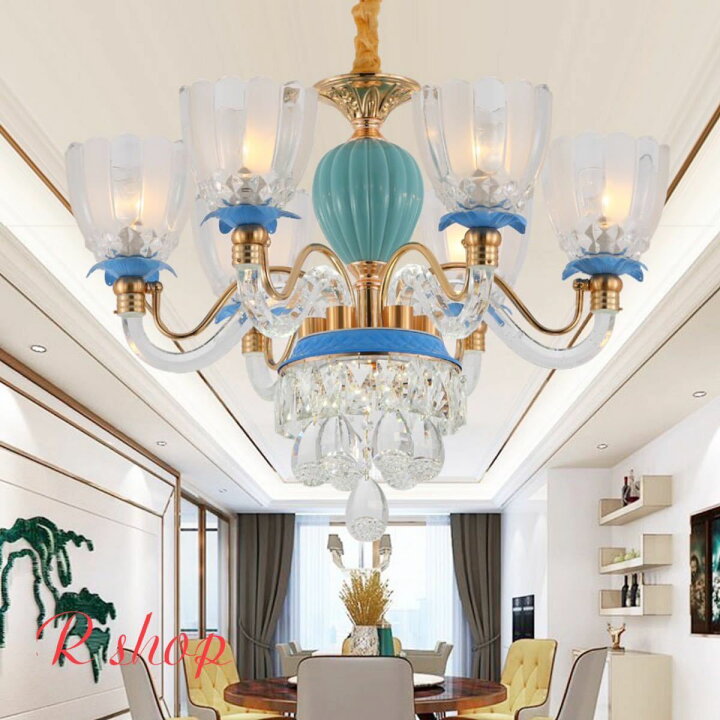 楽天市場】A058950水晶ペンダントライト．洋風照明 シャンデリア 北欧  