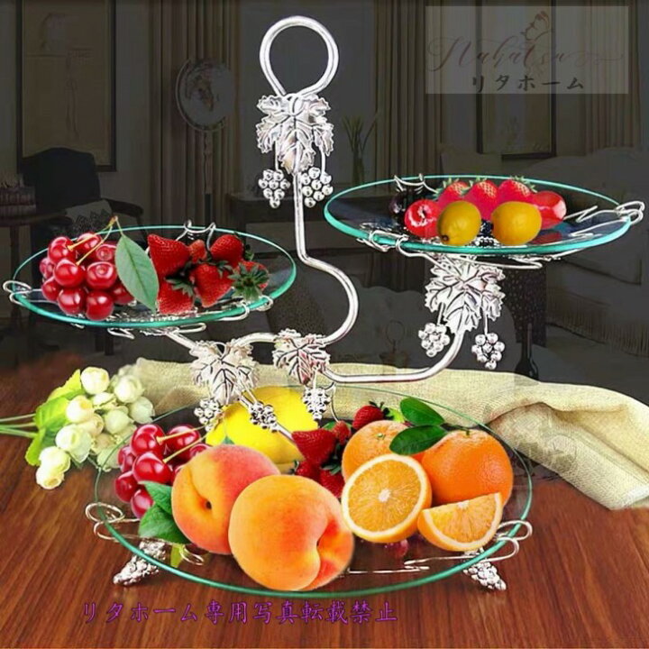 楽天市場】A059948高級果物皿 ガラスコンポート豪華皿 お菓子皿  