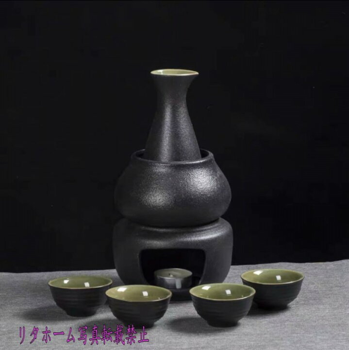 楽天市場】A017929酒器7点セット 陶器 酒燗器付き .徳利 熱燗
