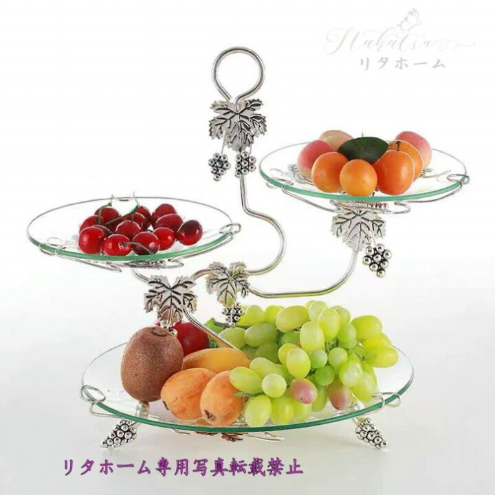 楽天市場】A059948高級果物皿 ガラスコンポート豪華皿 お菓子皿  