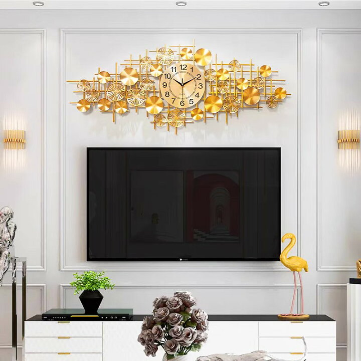 楽天市場】A05359020220712-23 壁掛け時計 壁飾り 高級掛け時計 鉄工芸  