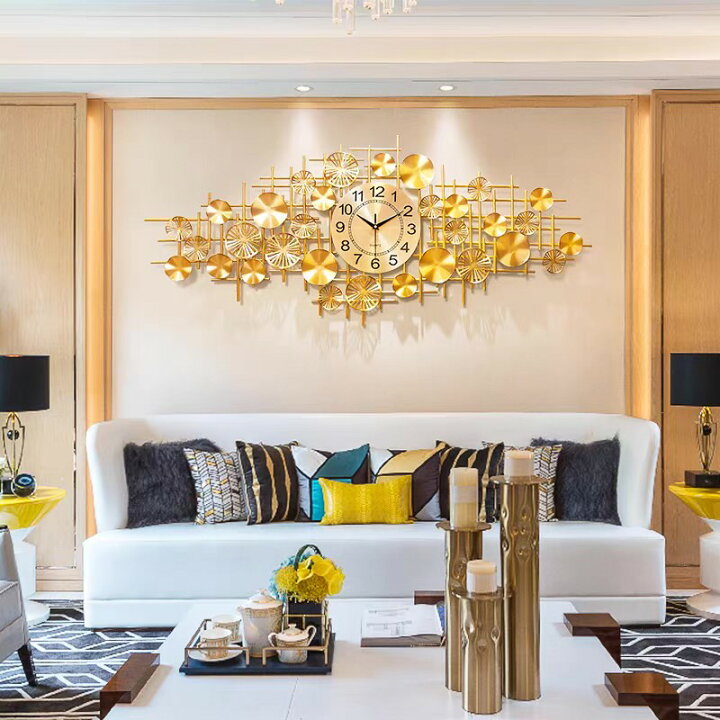 楽天市場】A05359020220712-23 壁掛け時計 壁飾り 高級掛け時計 鉄工芸  