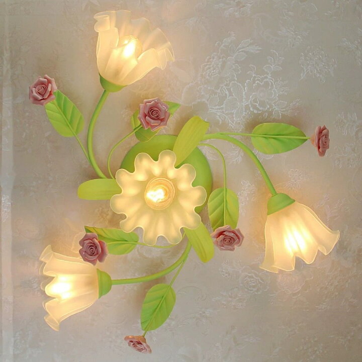 楽天市場】花型 薔薇ペンダントライト ．洋風照明．シャンデリア．電源 
