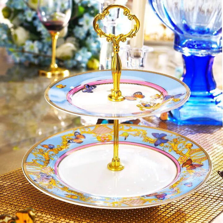 楽天市場】A008284ケーキ スタンド プレート 2段セット ．アフタヌーン  