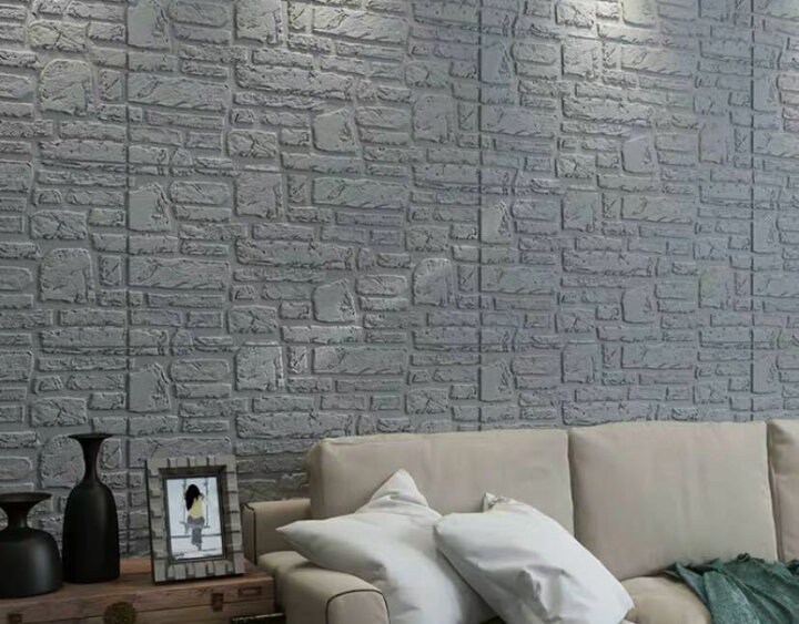 楽天市場】50枚 70cm×70cm 背景壁 ．3D立体レンガ模様壁紙 防水 汚い 