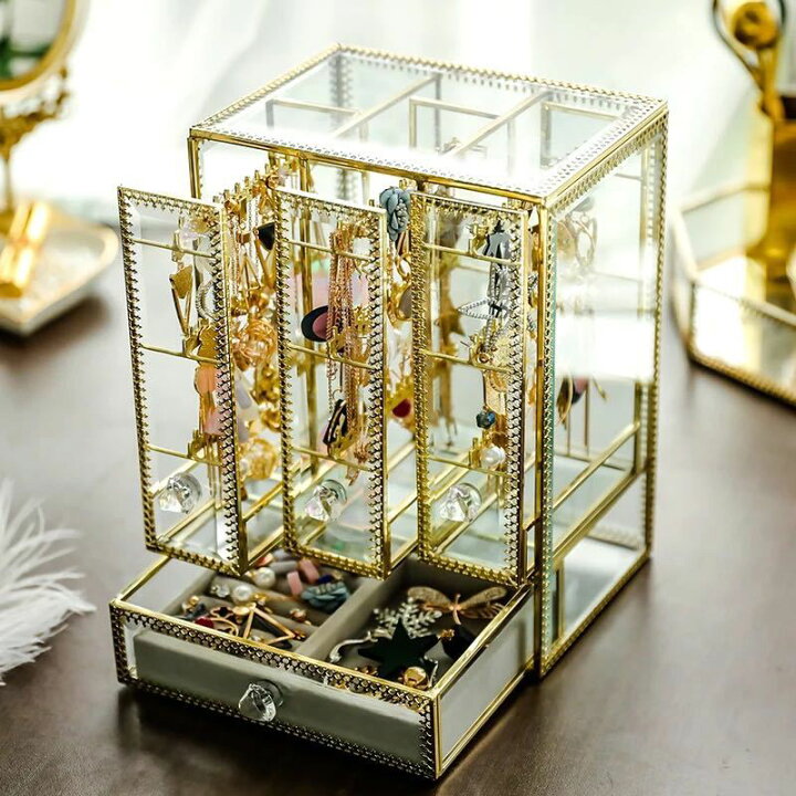 楽天市場】A061642アクセサリー入れ ジュエリー箱 大量 清潔に ピアス  